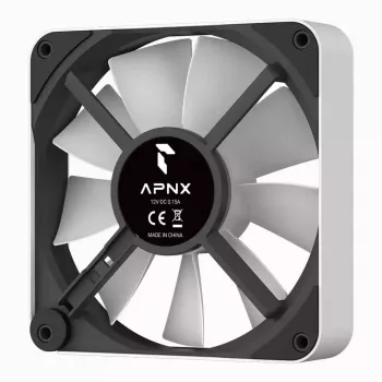 Ventilaator APNX FP2-120 PWM ARGB, maksimaalne õhuvool 83,87 cfm, valge