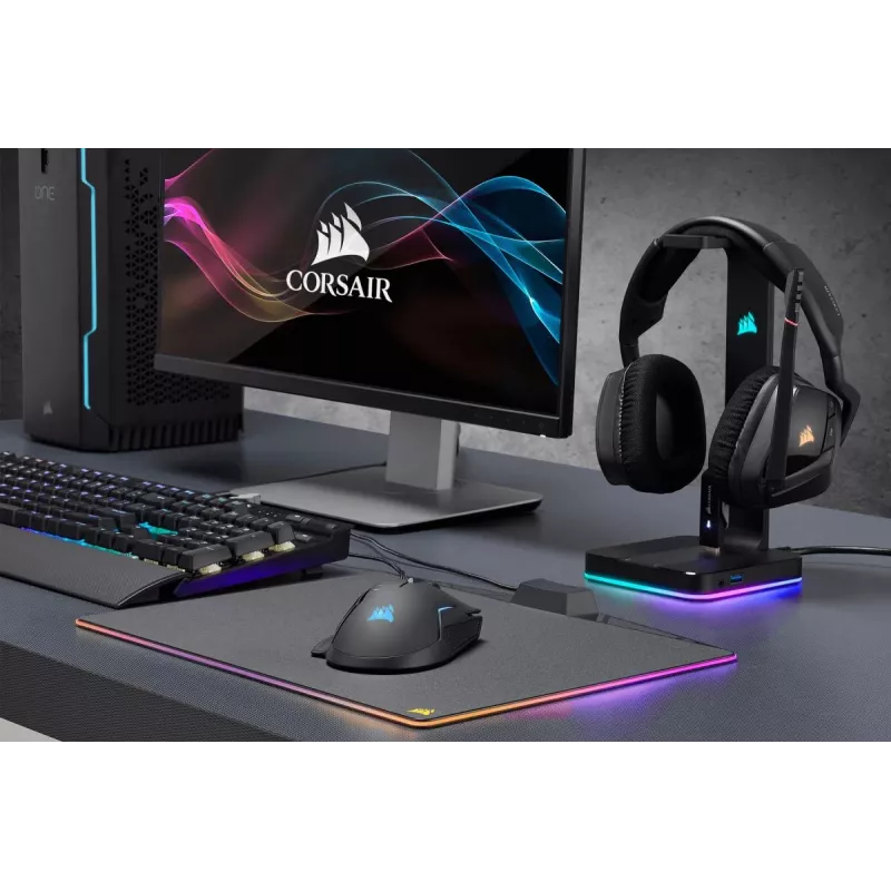 CORSAIR Peakomplekti alus - St100 RGB Premium - 7.1 ruumiline heli - kohandatav RGB-valgustus