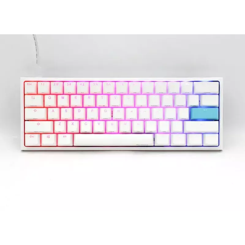 Ducky DKON2061ST klaviatuur USB QWERTY US International valge mini mehaaniline RGB LED