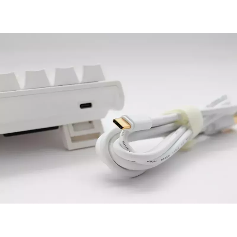 Ducky DKON2061ST klaviatuur USB QWERTY US International valge mini mehaaniline RGB LED