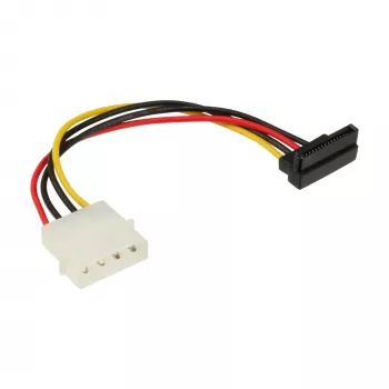 InLine SATA toiteadapteri kaabel 5,25 tolli / 15 kontaktiga SATA 0,15 m, nurga all allapoole