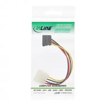 InLine SATA toiteadapteri kaabel 5,25 tolli / 15 kontaktiga SATA 0,15 m, nurga all allapoole