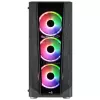 Aerocool PRISMBKV3 PC korpus ATX must 4 ventilaatorit ARGB ees külg külg karastatud klaas