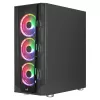 Aerocool PRISMBKV3 PC korpus ATX must 4 ventilaatorit ARGB ees külg külg karastatud klaas