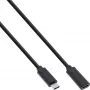 USB 3.2 Gen.1x2 pikenduskaabel InLine 35772 2m USB-C isane/emane must