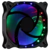 AEROCOOL COSMO12FRGB 120 mm arvutikorpuse ventilaator, 1000 p/min, 15 RGB LED-i, Molex pistik, 3,72 W, must