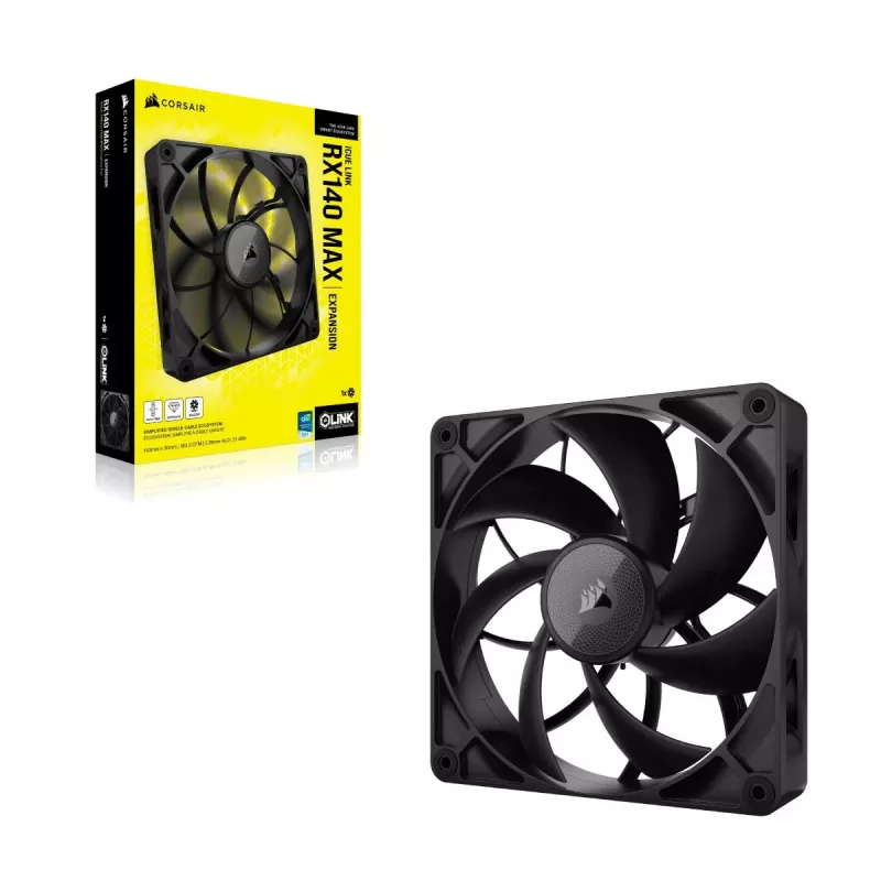 CORSAIR iCUE LINK RX140 MAX 140 mm PWM paks ventilaatorilaiendus