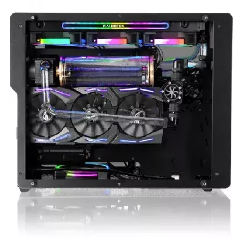 Arvutikorpus RAIJINTEK Ophion M Evo ALS Midi Tower Must, Läbipaistev