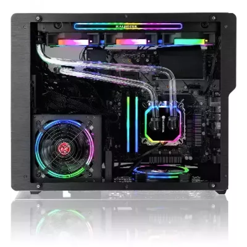 Arvutikorpus RAIJINTEK Ophion M Evo ALS Midi Tower Must, Läbipaistev