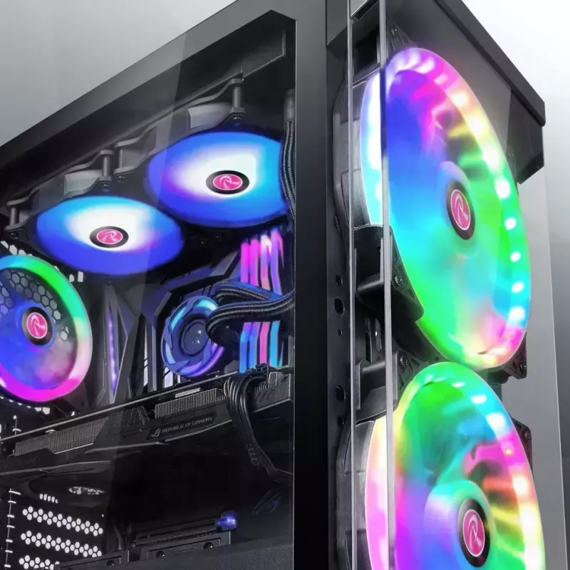 RAIJINTEK EOS 12 RBW ADD 120 mm hüdraulilise laagriga PWM ventilaator, 2 tk, must/valge