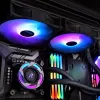 RAIJINTEK EOS 12 RBW ADD 120 mm hüdraulilise laagriga PWM ventilaator, 2 tk, must/valge
