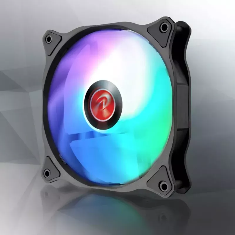 RAIJINTEK EOS 12 RBW ADD 120 mm hüdraulilise laagriga PWM ventilaator, 2 tk, must/valge
