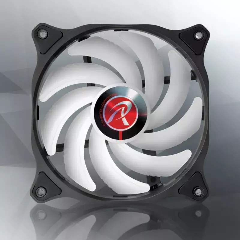 RAIJINTEK EOS 12 RBW ADD 120 mm hüdraulilise laagriga PWM ventilaator, 2 tk, must/valge