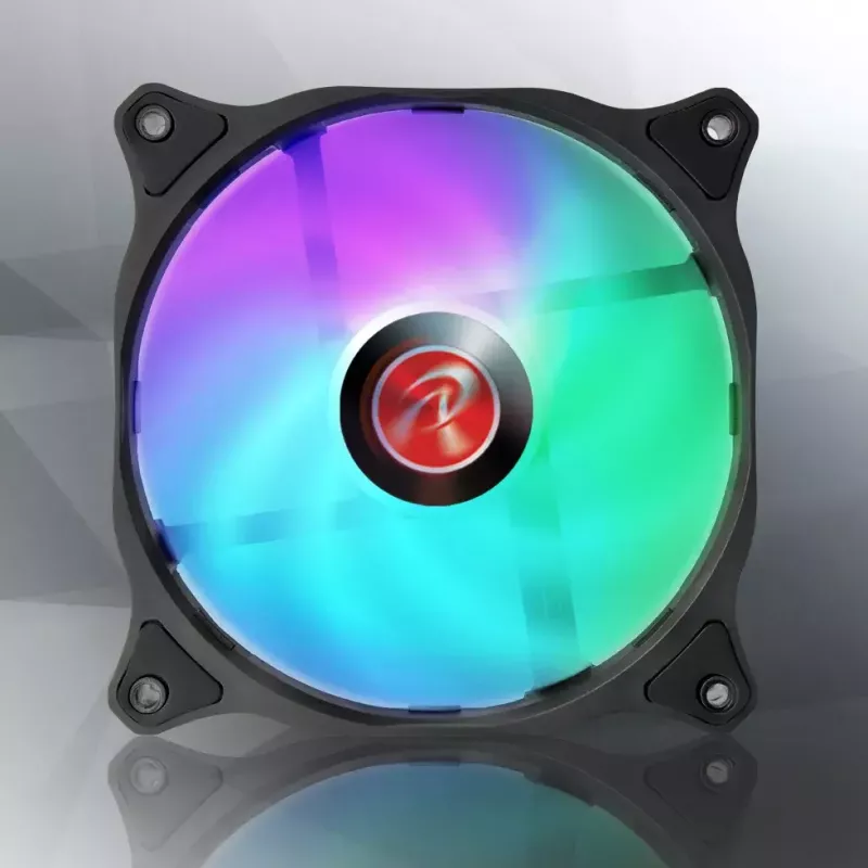 RAIJINTEK EOS 12 RBW ADD 120 mm hüdraulilise laagriga PWM ventilaator, 2 tk, must/valge