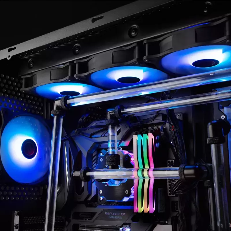 RAIJINTEK EOS 12 RBW ADD 120 mm hüdraulilise laagriga PWM ventilaator, 2 tk, must/valge