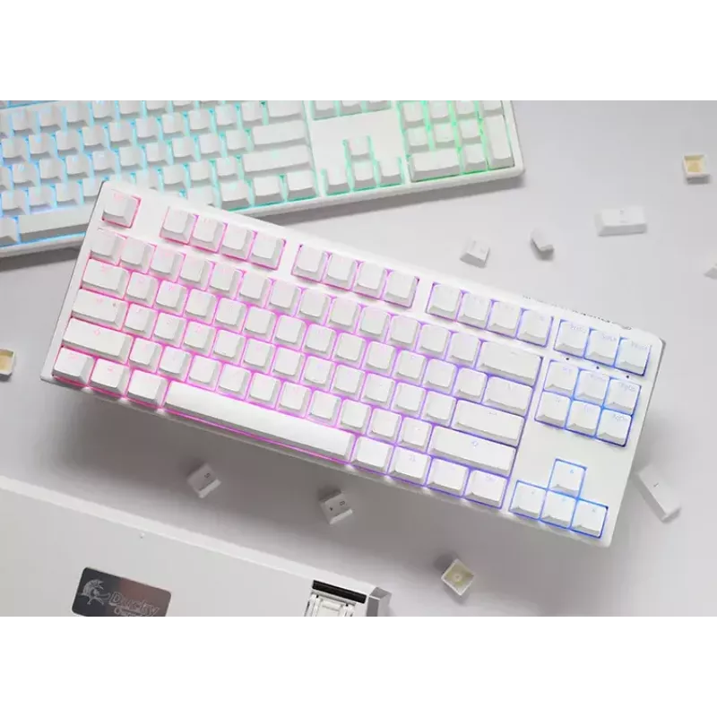 Ducky One 3 Classic Pure Valge TKL Gaming klaviatuur RGB LED MX-Clear