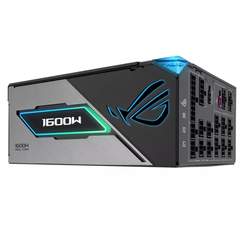 Toiteplokk ASUS ROG THOR-1600T3-GAMING 1600 W, 80 PLUS Titanium, ATX 3.1, täismodulaarne, OLED-ekraan