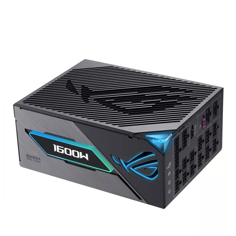 Toiteplokk ASUS ROG THOR-1600T3-GAMING 1600 W, 80 PLUS Titanium, ATX 3.1, täismodulaarne, OLED-ekraan