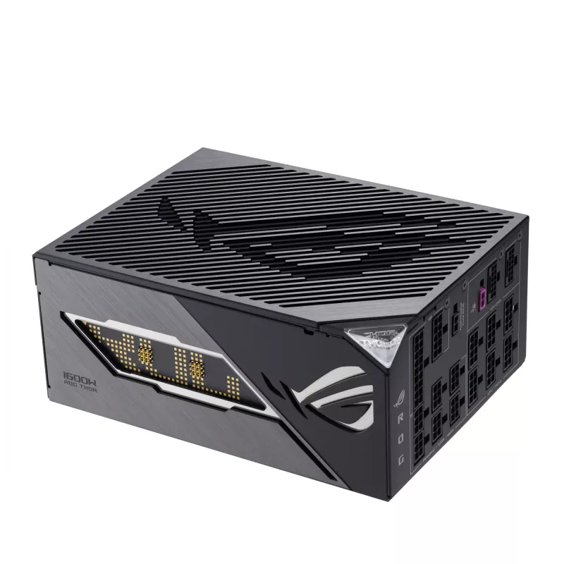Toiteplokk ASUS ROG THOR-1600T3-GAMING 1600 W, 80 PLUS Titanium, ATX 3.1, täismodulaarne, OLED-ekraan