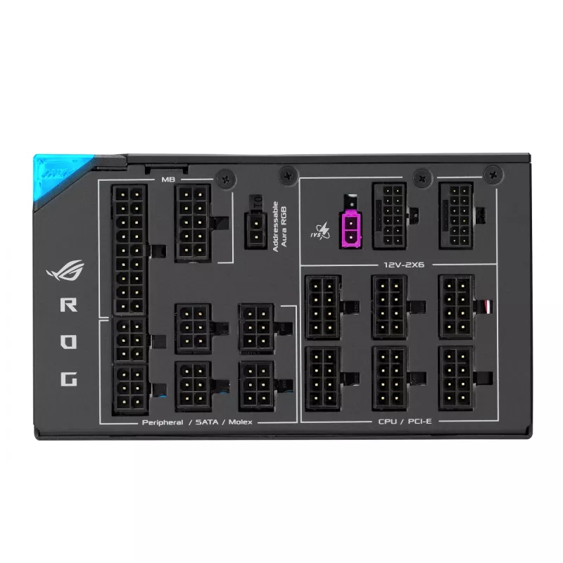 Toiteplokk ASUS ROG THOR-1600T3-GAMING 1600 W, 80 PLUS Titanium, ATX 3.1, täismodulaarne, OLED-ekraan