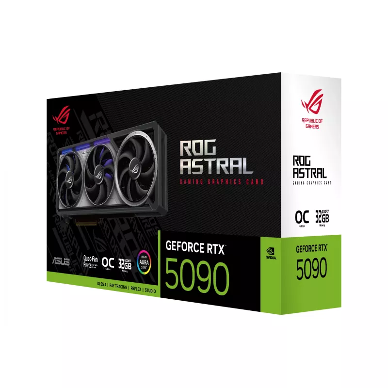 Videokaart ASUS GeForce RTX 5090 — 32 GB GDDR7, 512-bit, PCIe 5.0, 4 ventilaatorit, 357,6×149,3×76 mm