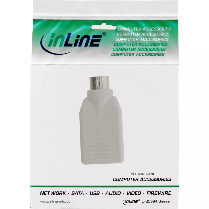 InLine USB adapter USB A-pesa / PS/2 isane, PS/2 isane, USB A, beež