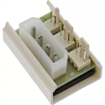 InLine PC Fan Multi Power Port Adapter Molex 5.25 tolli kuni 2 ventilaatori toide