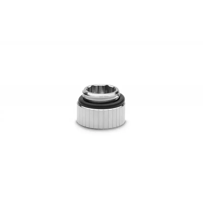 Liitmik EK Water Blocks messing must hõbedane 7mm kõrgus 1.65cm diameeter