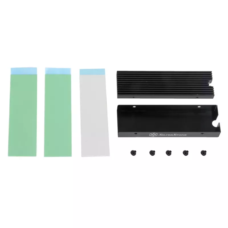Jahutusradiaator Silverstone TP05 Must 76,4 mm x 10,3 mm x 24,8 mm