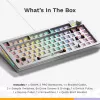 Glorious Gaming GMMK 3 PRO 75% Barebones Wired Silver - US, 75%, juhtmega, USB, RGB LED, hõbedane
