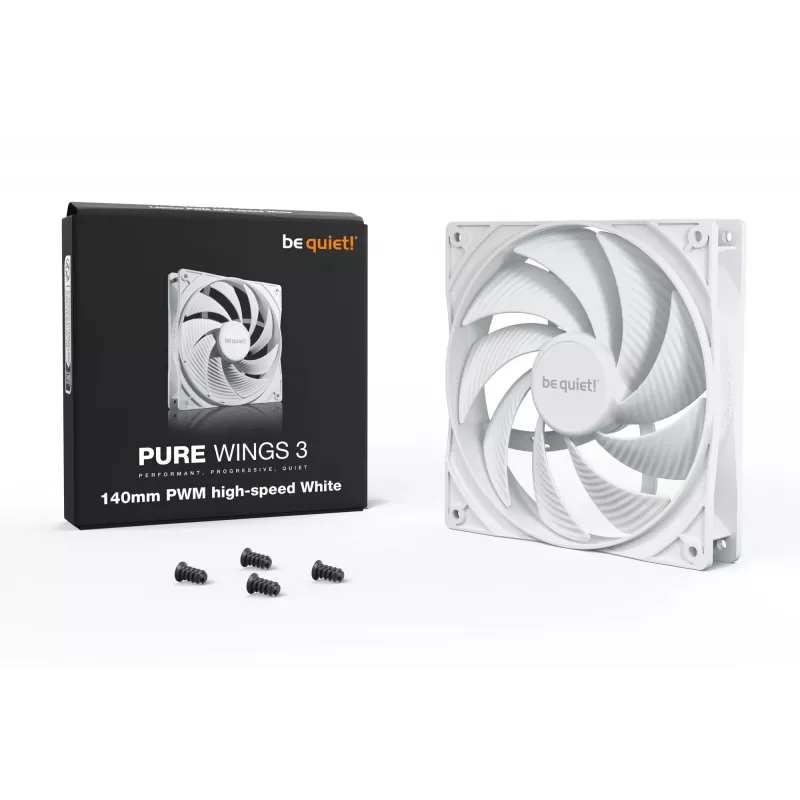 be quiet! Pure Wings 3 140mm PWM high-speed Valge Arvutikorpuse ventilaator 14 cm 1 tk
