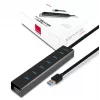 Axagon HUE-SA7BP 7x USB 3.0 ALU LAADIMISJAOTUR must, koos vahelduvvooluadapteriga
