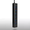 Axagon HUE-SA7BP 7x USB 3.0 ALU LAADIMISJAOTUR must, koos vahelduvvooluadapteriga
