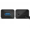 Axagon HUE-SA7BP 7x USB 3.0 ALU LAADIMISJAOTUR must, koos vahelduvvooluadapteriga