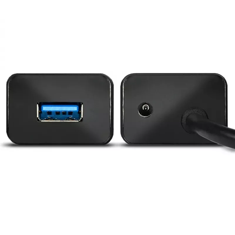 Axagon HUE-SA7BP 7x USB 3.0 ALU LAADIMISJAOTUR must, koos vahelduvvooluadapteriga