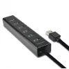 Axagon HUE-SA7BP 7x USB 3.0 ALU LAADIMISJAOTUR must, koos vahelduvvooluadapteriga