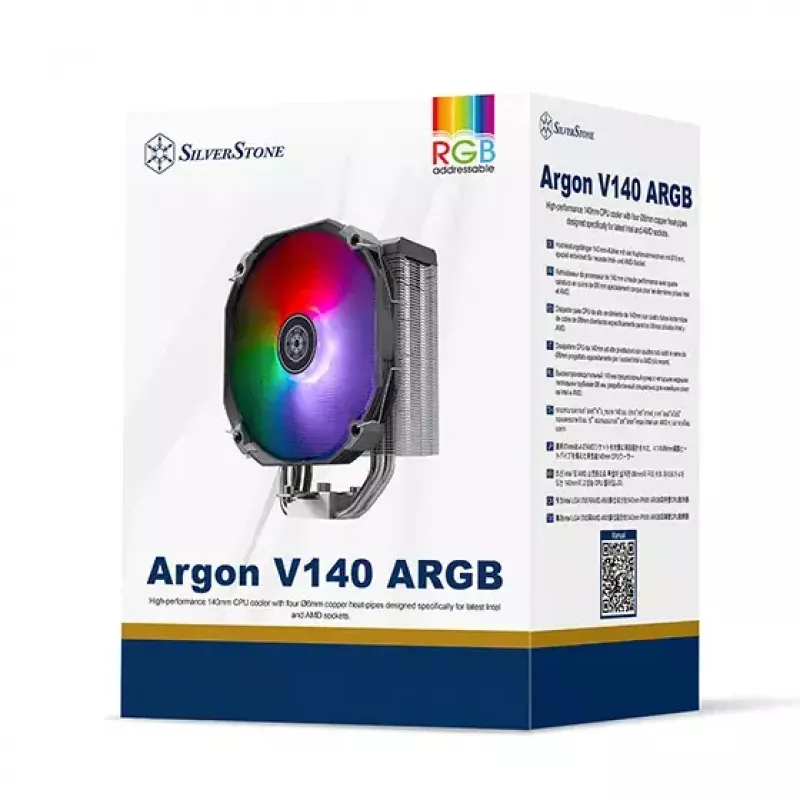 Õhkjahuti Silverstone SST-ARV140-ARGB 14 cm Must Hall 400-1750 p/min