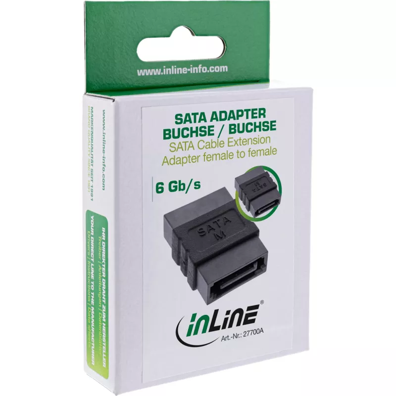 SATA-kaabli pikendusadapter emane/emane InLine 27700A