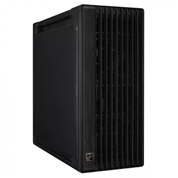 PC-korpus ASUS ProArt PA602 Wood Edition Midi Tower Must — EATX tugi, 45 cm GPU, 19 cm PSU/jahuti, 8 kõvakettasahtlit, USB-C