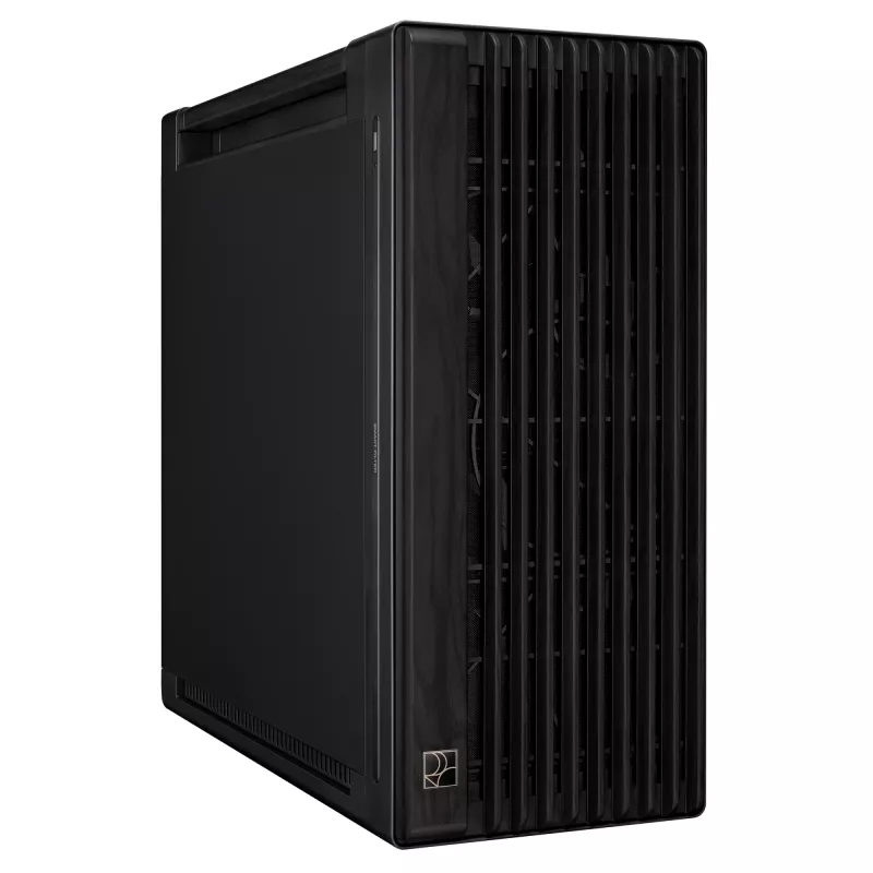PC-korpus ASUS ProArt PA602 Wood Edition Midi Tower Must — EATX tugi, 45 cm GPU, 19 cm PSU/jahuti, 8 kõvakettasahtlit, USB-C