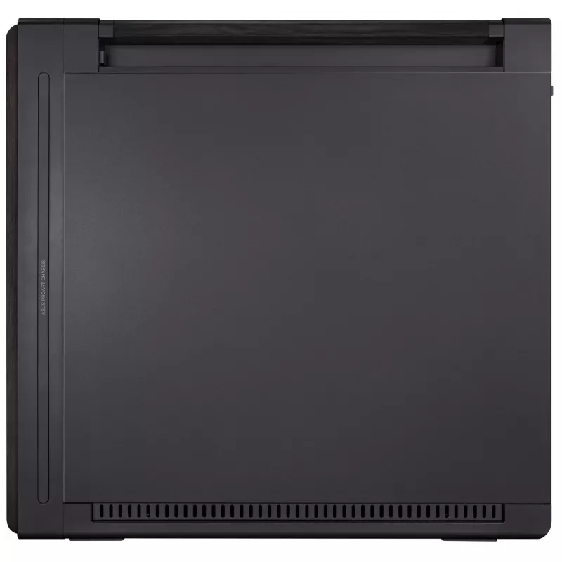 PC-korpus ASUS ProArt PA602 Wood Edition Midi Tower Must — EATX tugi, 45 cm GPU, 19 cm PSU/jahuti, 8 kõvakettasahtlit, USB-C