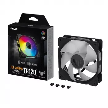 ASUS TUF Gaming TR120 ARGB Fan – Üksikpakend Arvutikorpus 12 cm Must