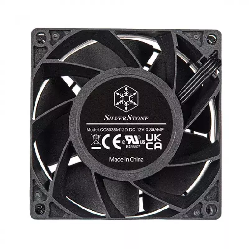 Ventilaator Silverstone FHS 80X 8 cm Must 83.66 cfm 50.77 mmH2O