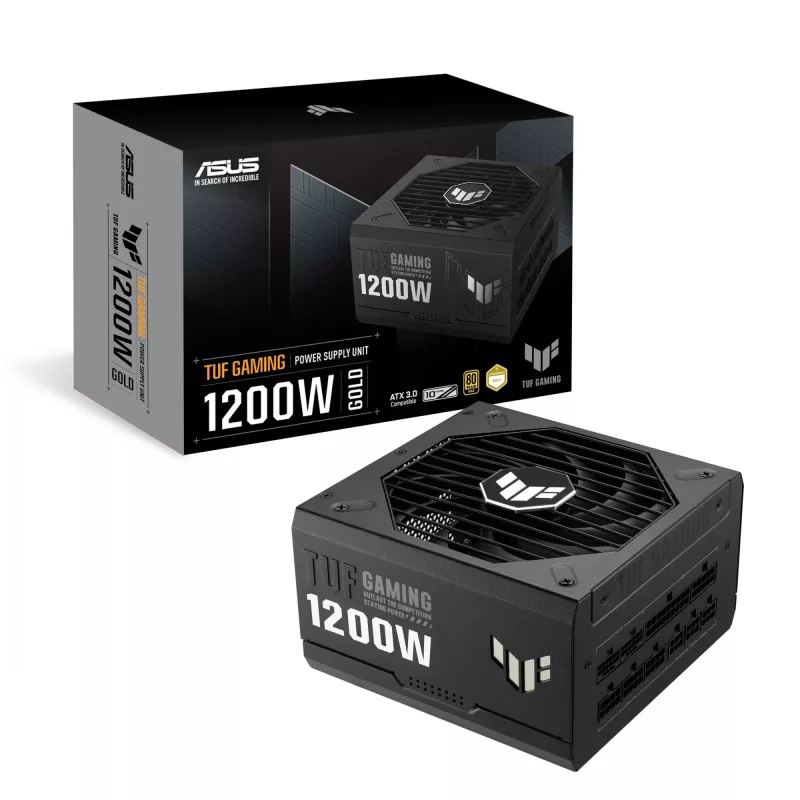 ASUS TUF GAMING 1200W Gold toiteplokk 20+4 pin ATX ATX Must