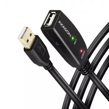 Axagon ADR-215 USB 2.0 A-M -> A-F aktiivne pikendus-/repiterkaabel 15 m