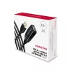Axagon ADR-215 USB 2.0 A-M -> A-F aktiivne pikendus-/repiterkaabel 15 m