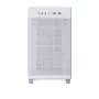 PC-korpus ASUS AP201 PRIME CASE TG Valge Mini Tower — micro ATX, karastatud klaas, 3×3,5 tolli sahtlit, 1×2,5 tolli, USB-A×2, USB-C×1