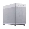 PC-korpus ASUS AP201 PRIME CASE TG Valge Mini Tower — micro ATX, karastatud klaas, 3×3,5 tolli sahtlit, 1×2,5 tolli, USB-A×2, USB-C×1