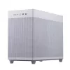 PC-korpus ASUS AP201 PRIME CASE TG Valge Mini Tower — micro ATX, karastatud klaas, 3×3,5 tolli sahtlit, 1×2,5 tolli, USB-A×2, USB-C×1
