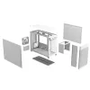 PC-korpus ASUS AP201 PRIME CASE TG Valge Mini Tower — micro ATX, karastatud klaas, 3×3,5 tolli sahtlit, 1×2,5 tolli, USB-A×2, USB-C×1